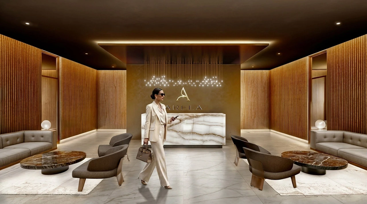Lobby
y recepción de Arela