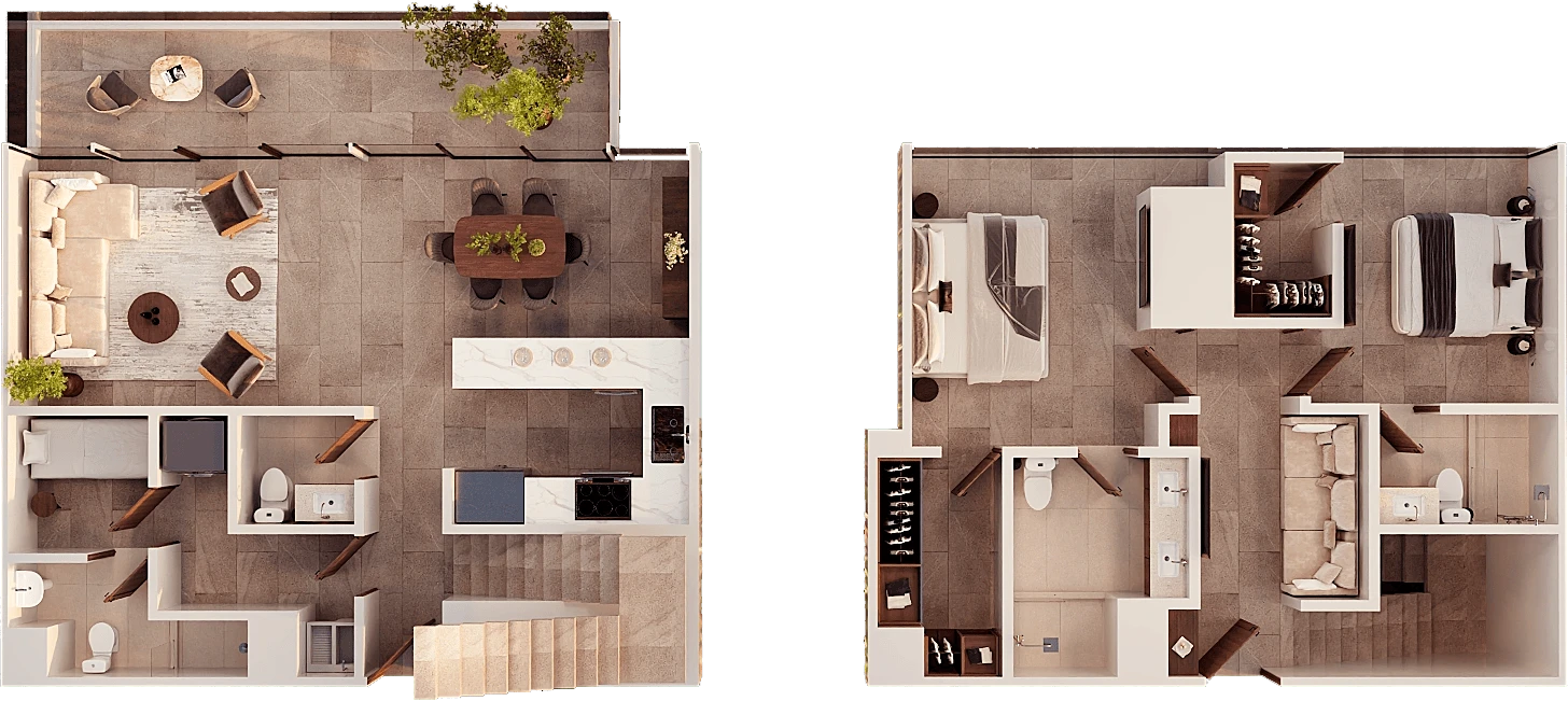 Plano del dúplex Gleam tipo B