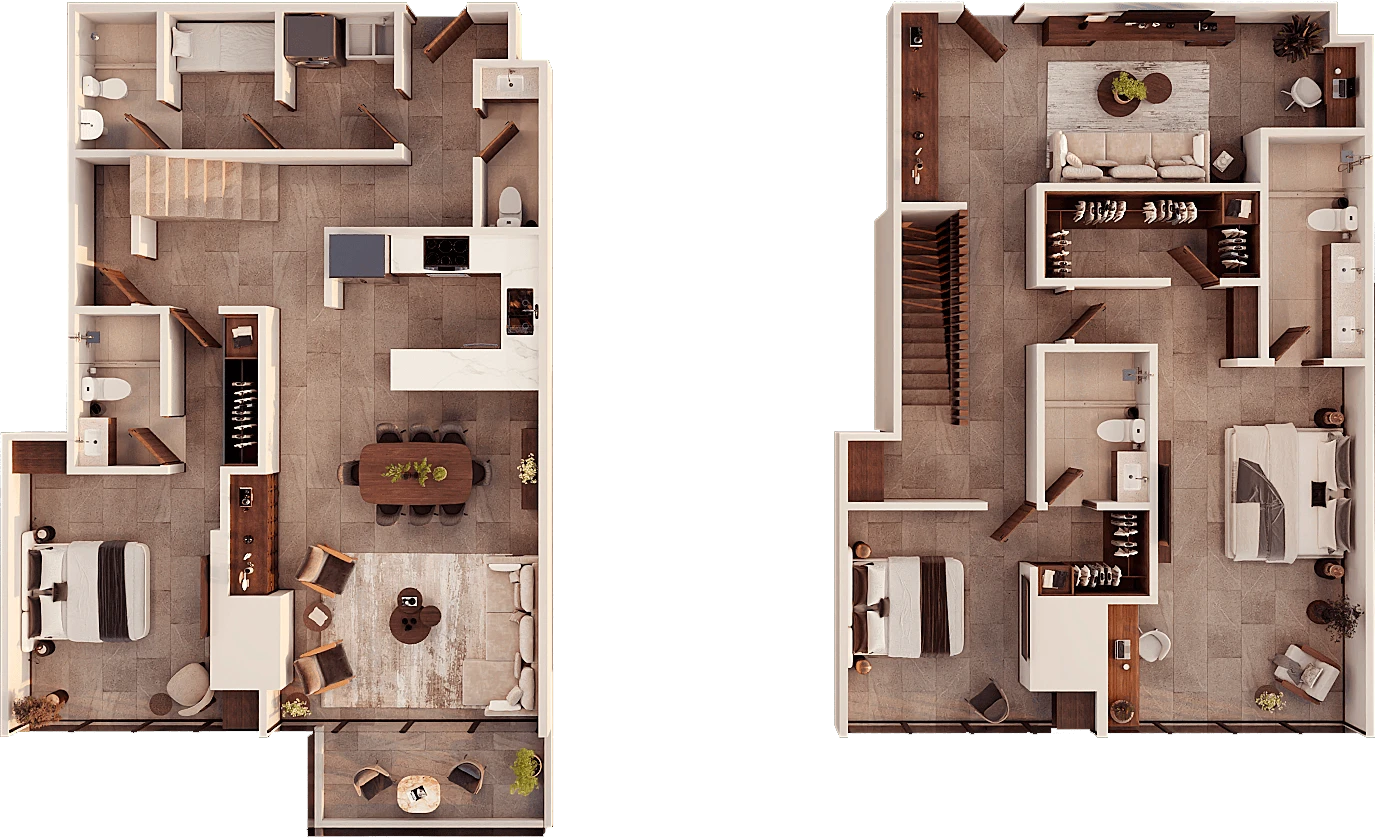 Plano del dúplex Gleam tipo D
